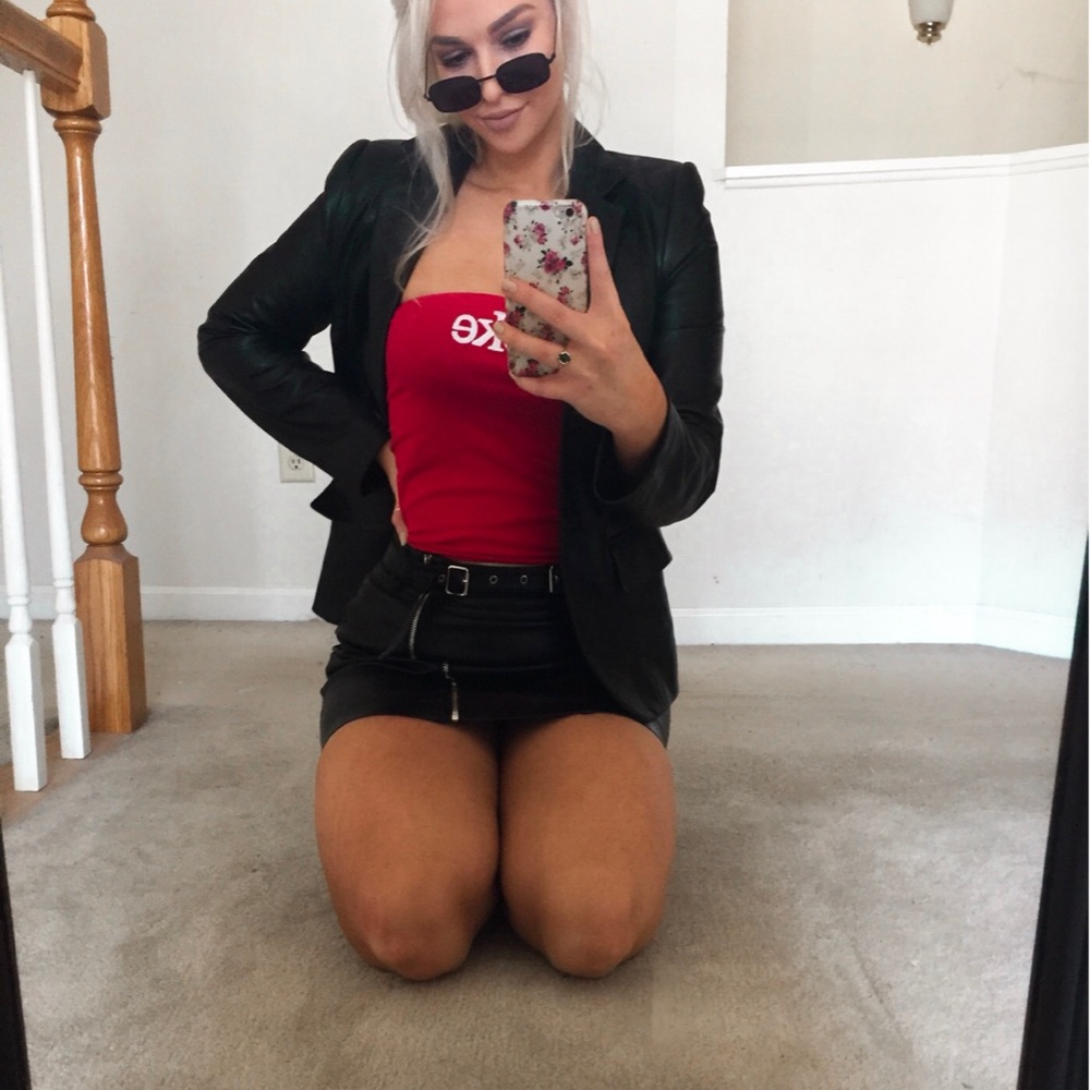 VINTAGE leather michael kors jacket